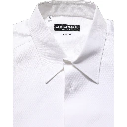 White GOLD Long Sleeves Bib Men Dress Shirt