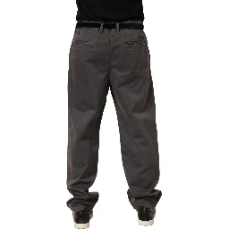 Dark Gray MidWaist Straight Men Trouser Pants