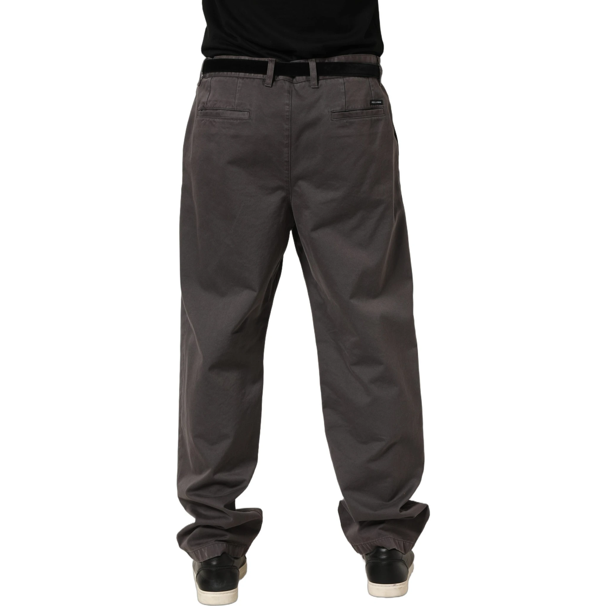 Dark Gray MidWaist Straight Men Trouser Pants