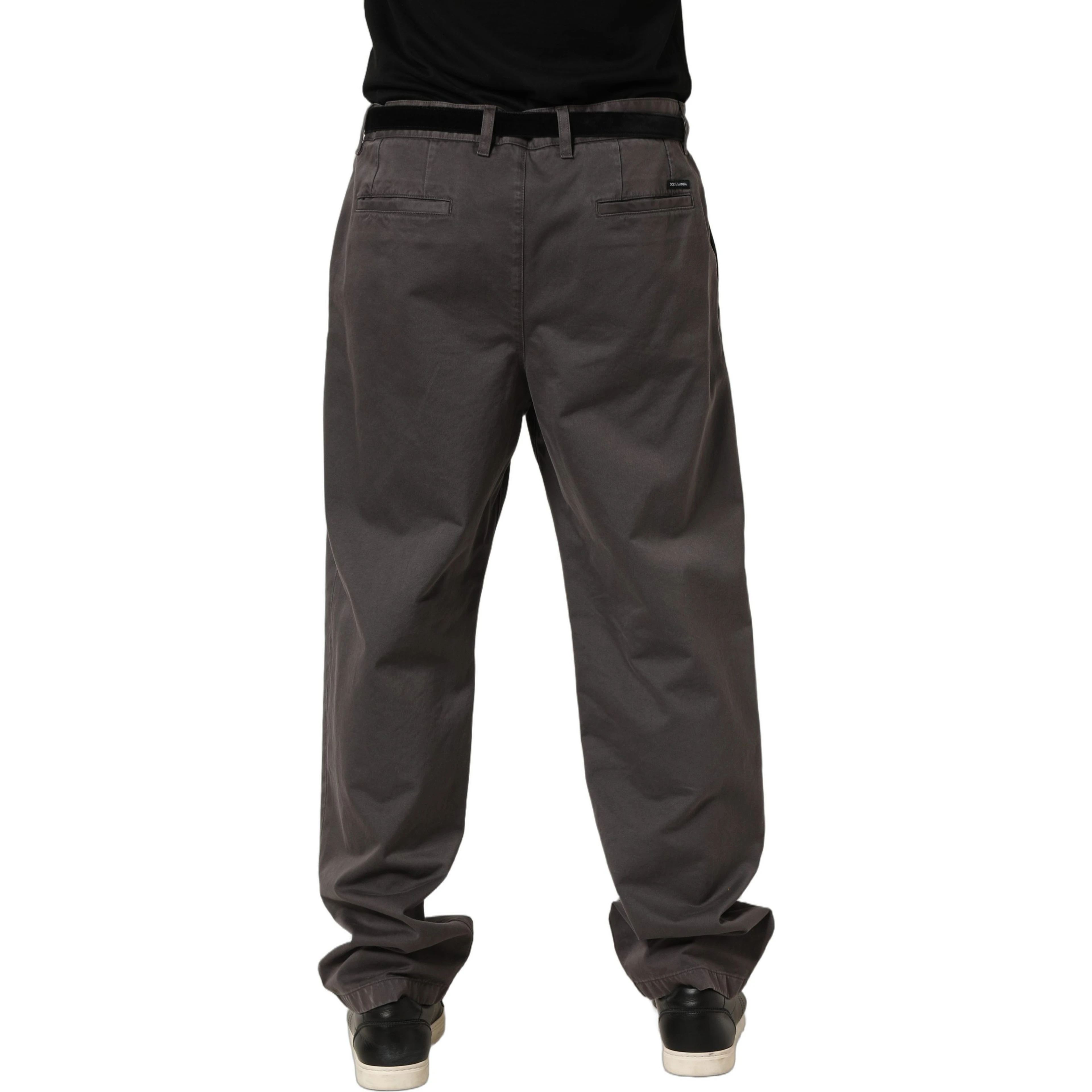 Dark Gray MidWaist Straight Men Trouser Pants