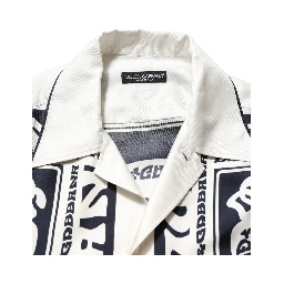 Black White Logo Bandana Short Sleeves Shirt