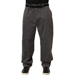 Dark Gray MidWaist Straight Men Trouser Pants