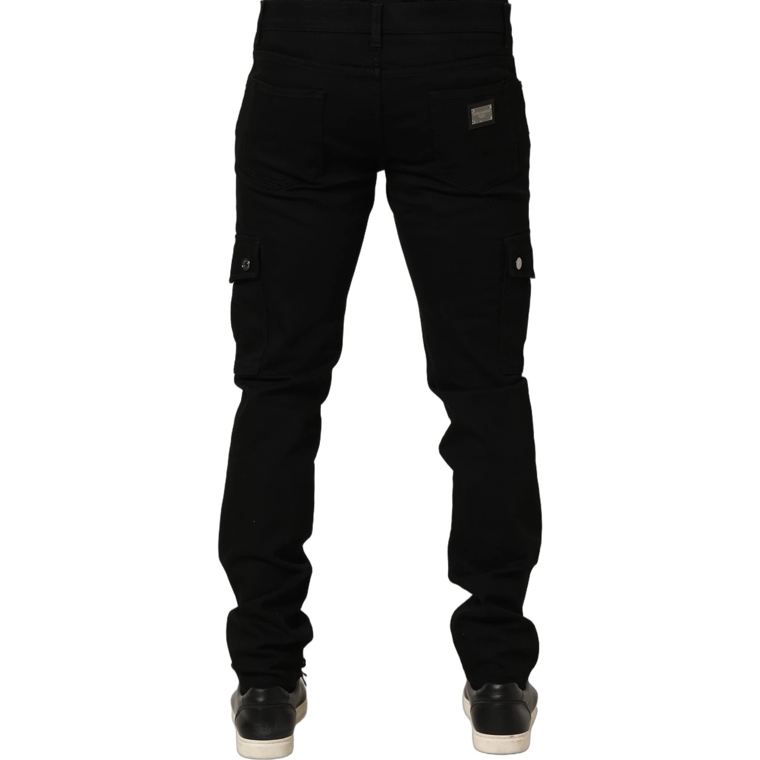 Black Cotton Stretch Skinny Men Denim Jeans