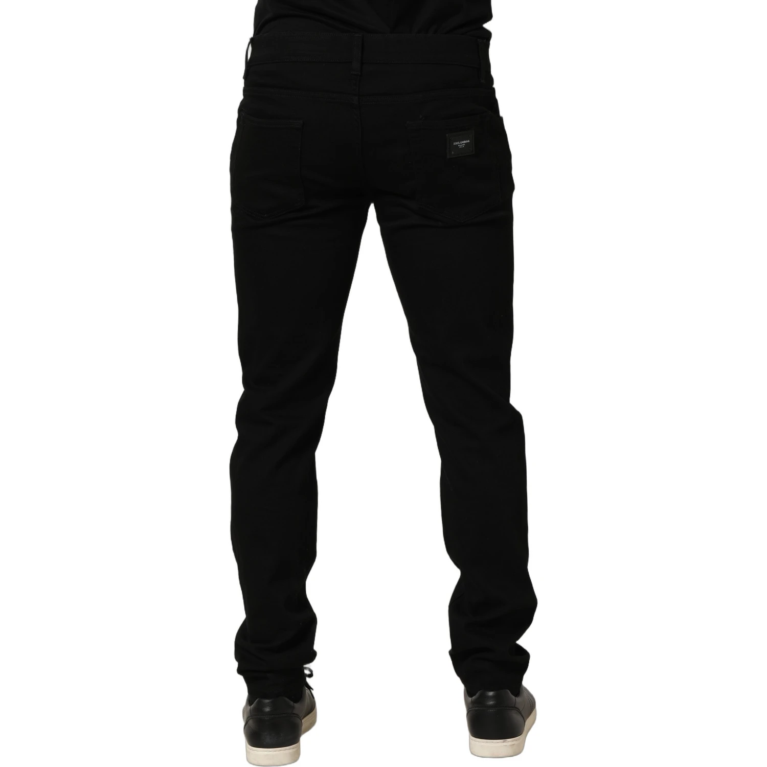 Black Cotton Stretch Skinny Men Denim Jeans