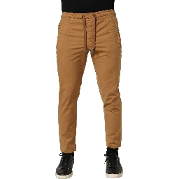 Brown MidWaist Skinny Jogger Sweatpants Pants
