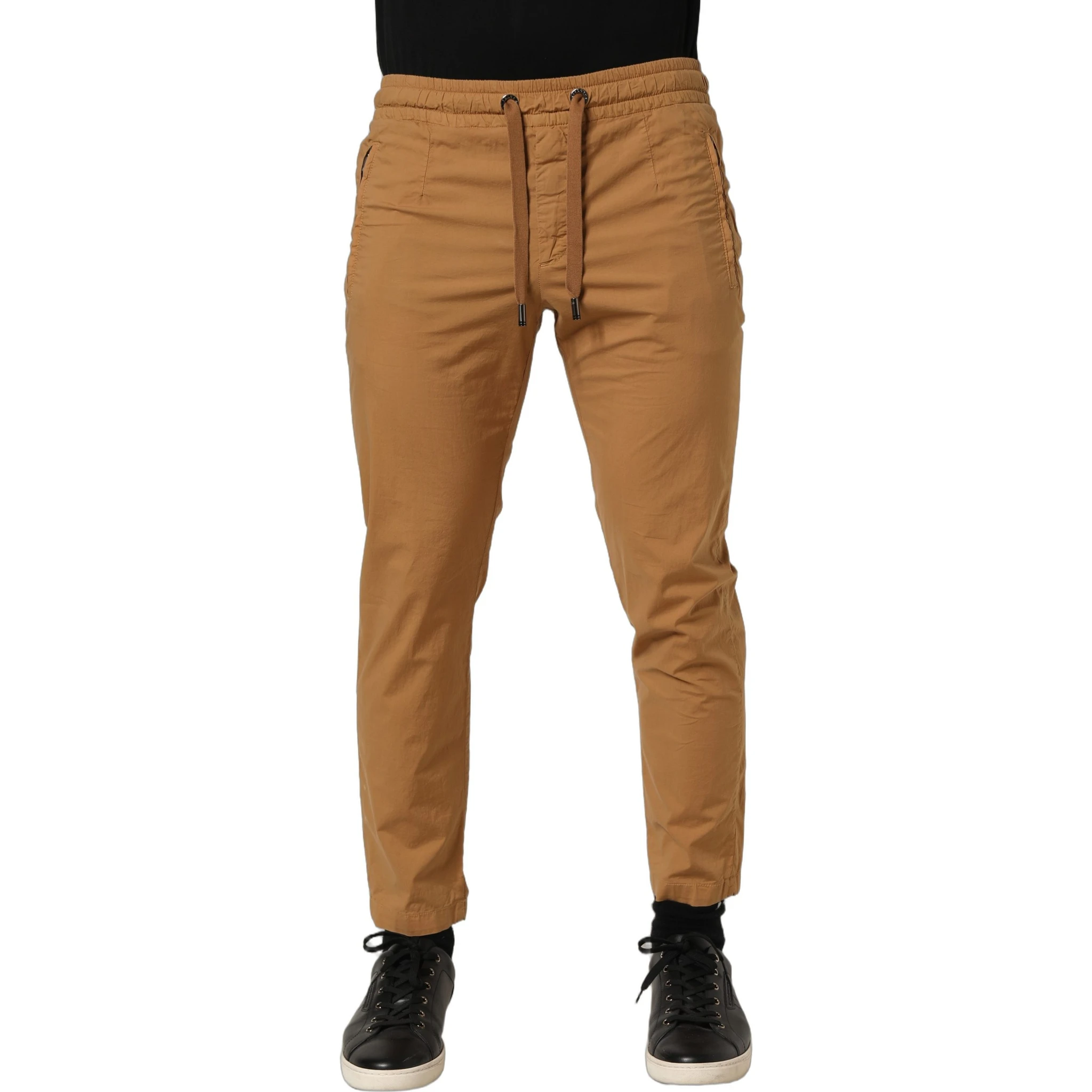 Brown MidWaist Skinny Jogger Sweatpants Pants