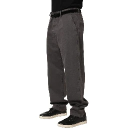 Dark Gray MidWaist Straight Men Trouser Pants