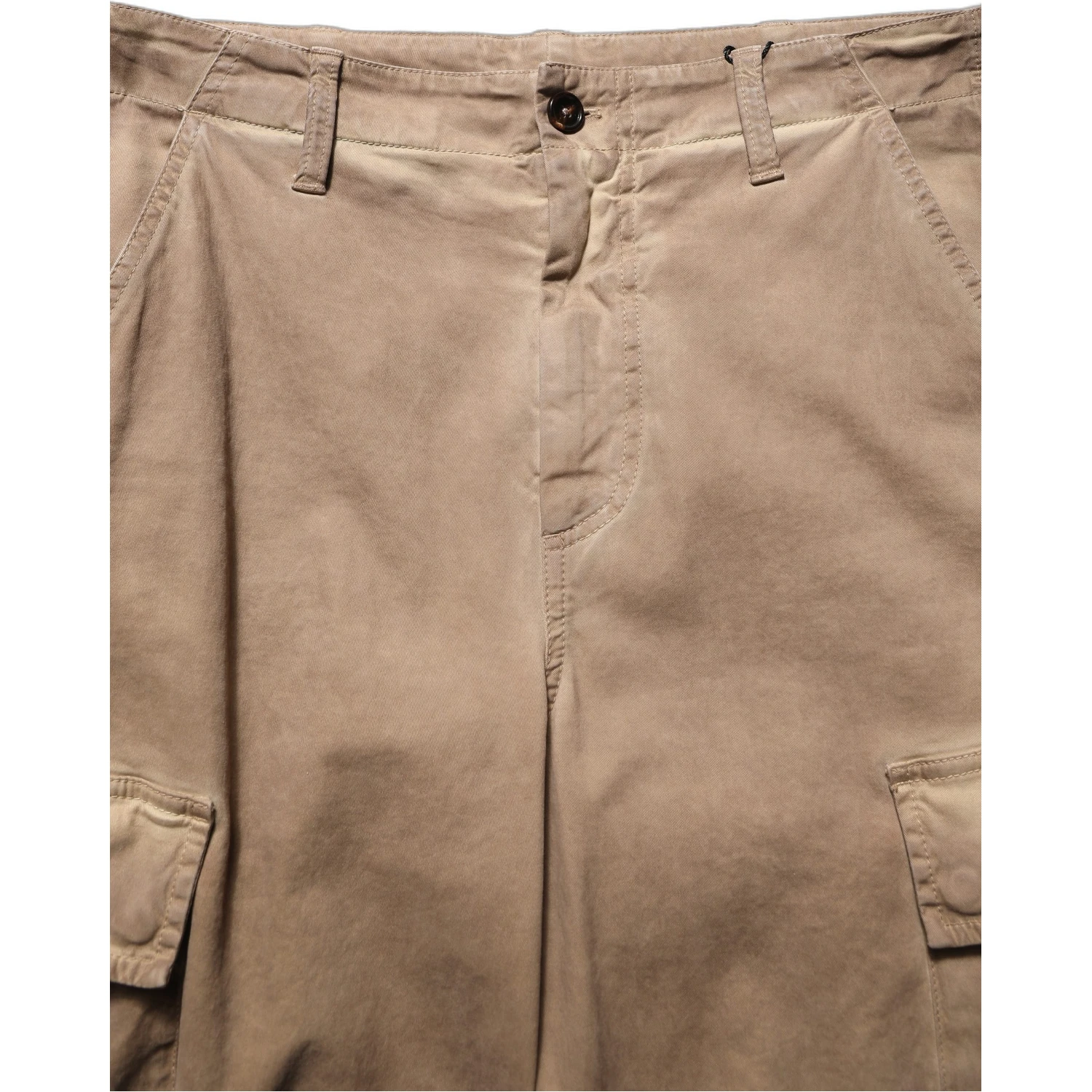 Brown Mid Waist Cargo Straight Trouser Pants
