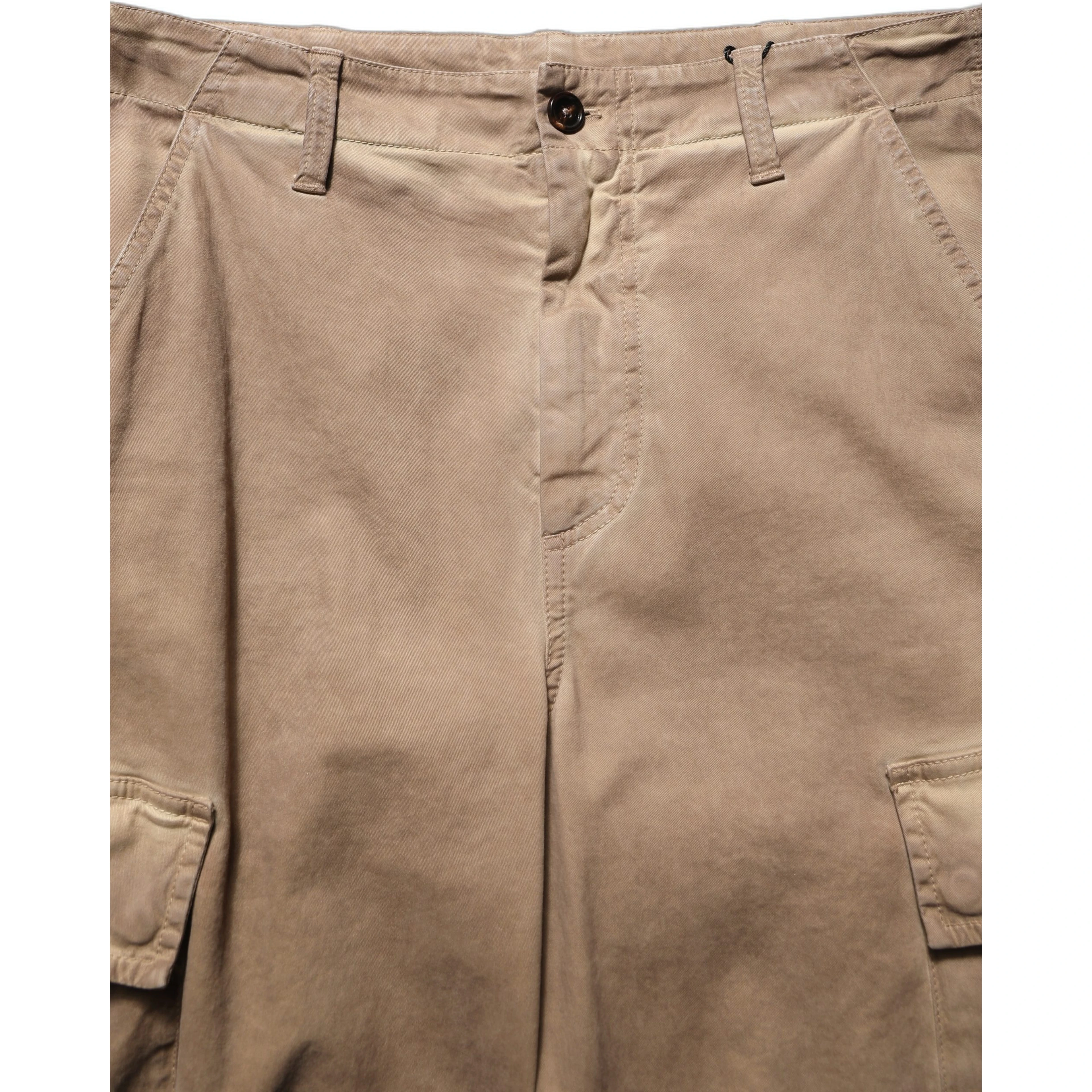 Brown Mid Waist Cargo Straight Trouser Pants