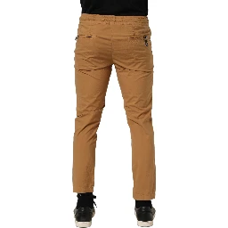 Brown MidWaist Skinny Jogger Sweatpants Pants