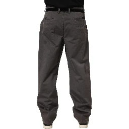 Dark Gray MidWaist Straight Men Trouser Pants