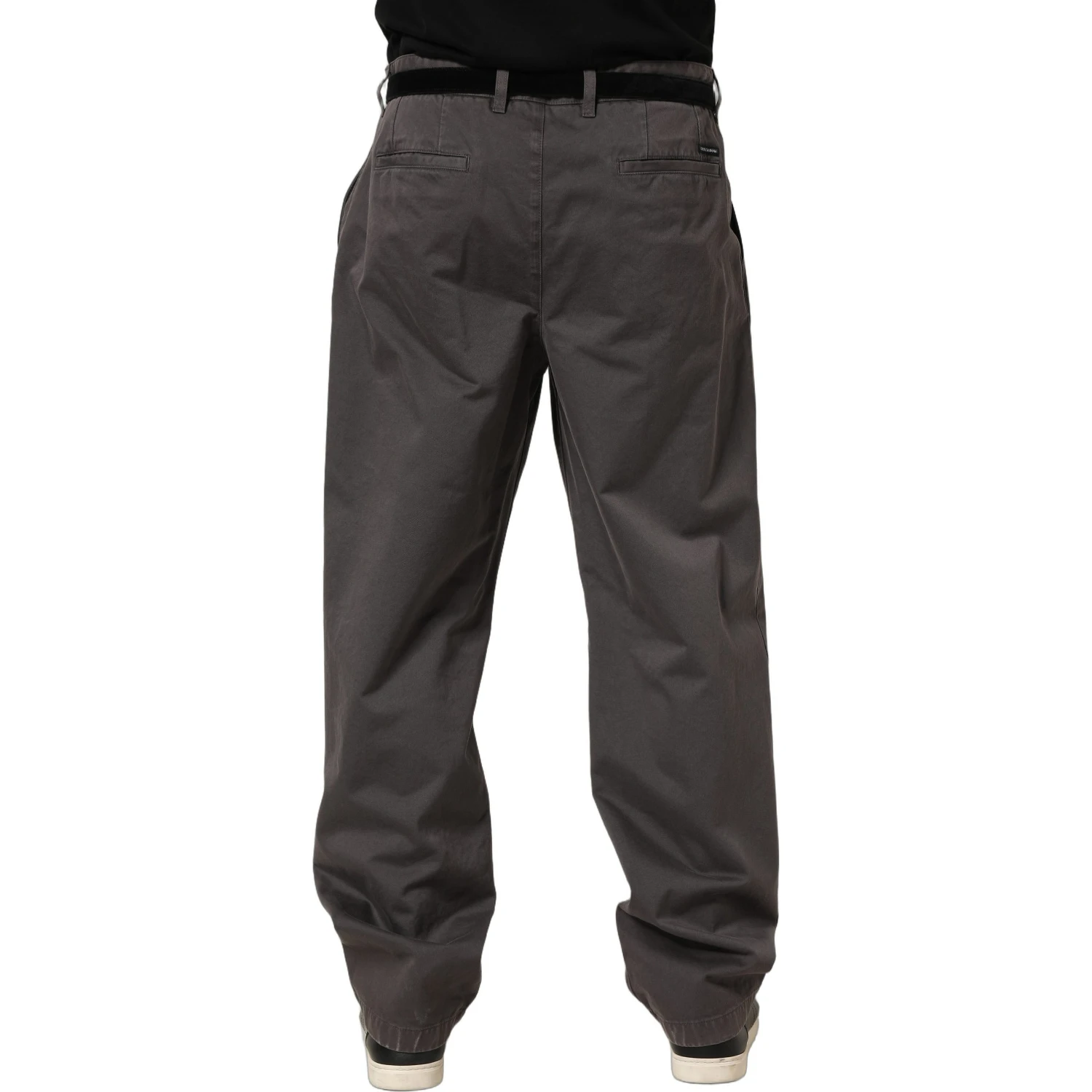 Dark Gray MidWaist Straight Men Trouser Pants