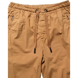 Brown MidWaist Skinny Jogger Sweatpants Pants