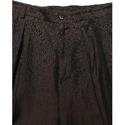 Brown Linen Straight Men Dress Trouser Pants