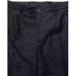 Black Wool Tapered Leg Dress Trouser Pants