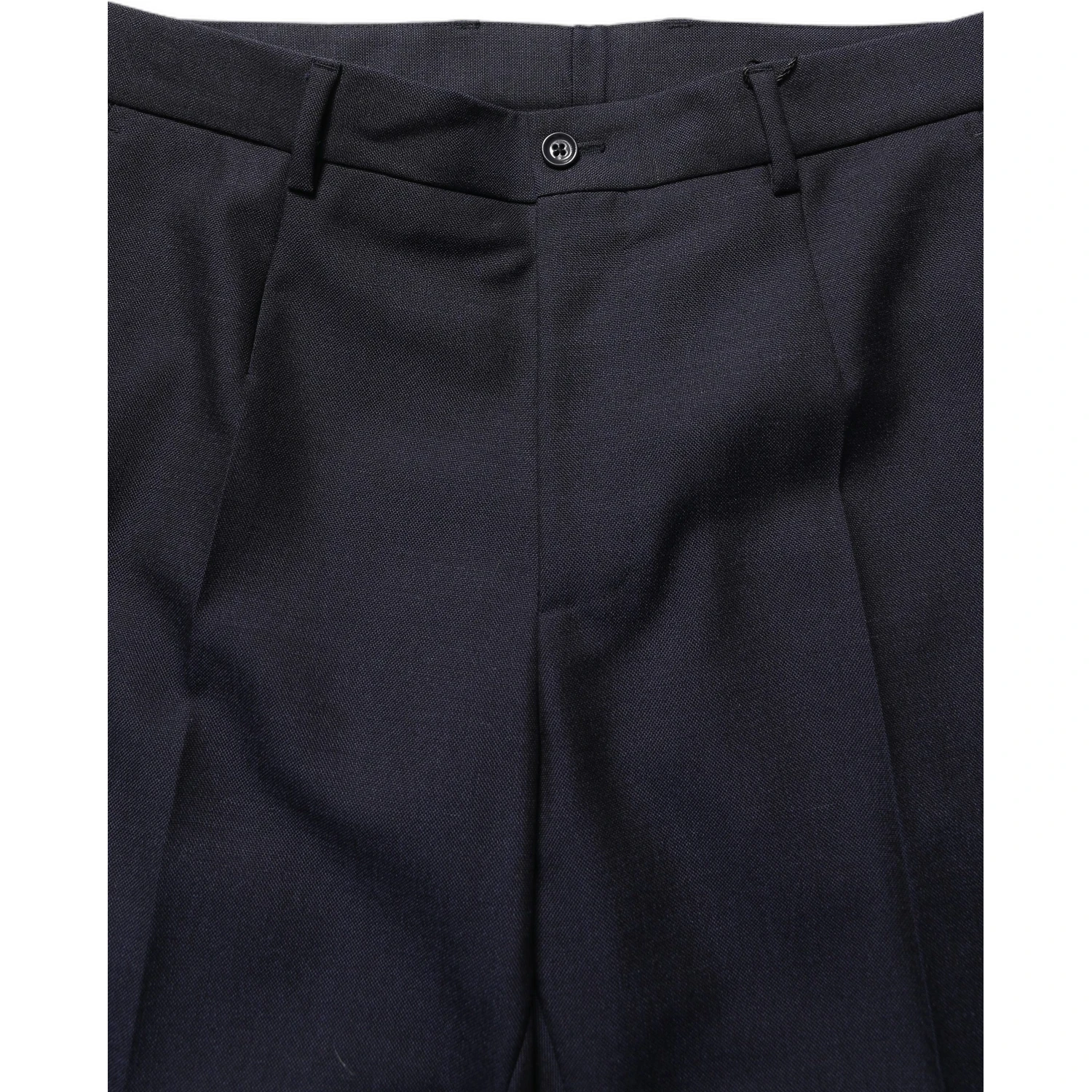 Black Wool Tapered Leg Dress Trouser Pants