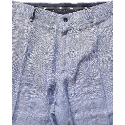 Light Blue Linen Straight Dress Trouser Pants