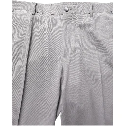 Gray Wool Tapered Men Dress Trouser Pants