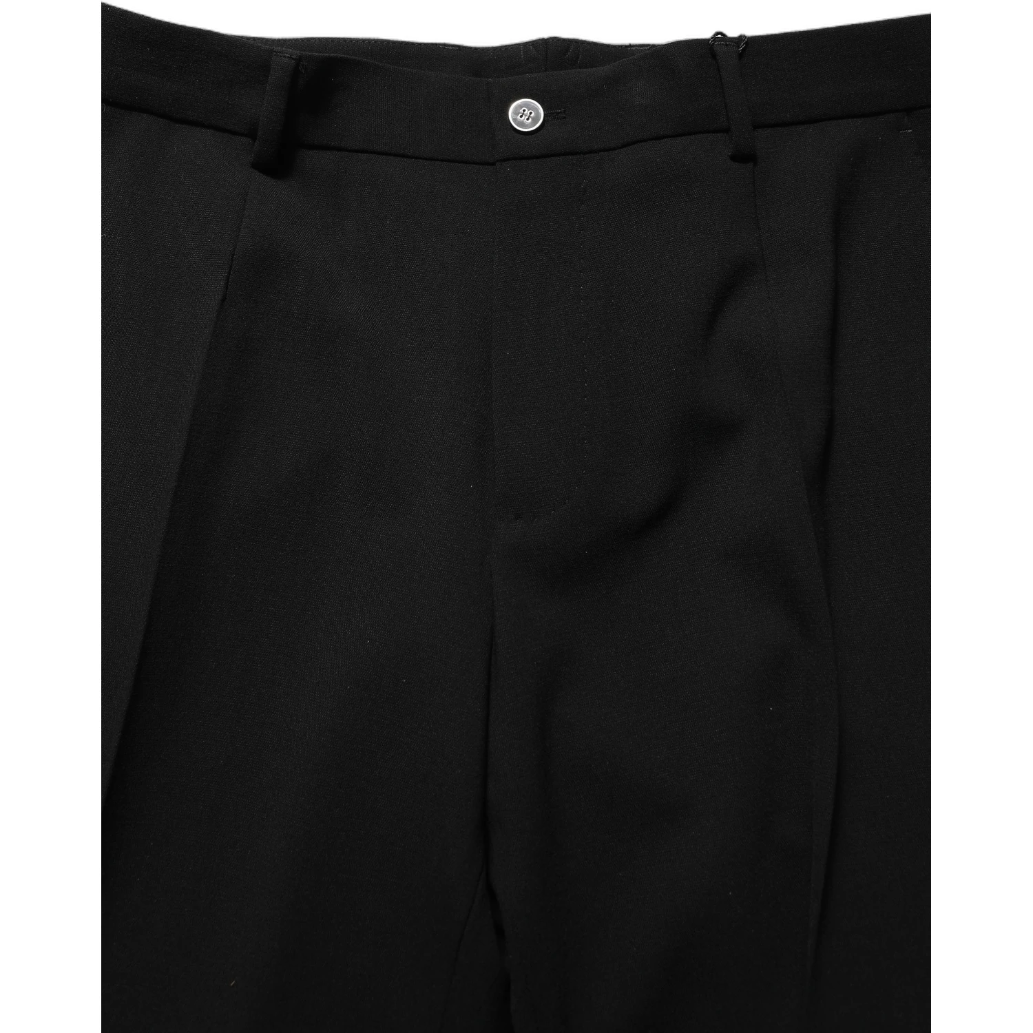 Black Wool Straight Men Dress Trouser Pants