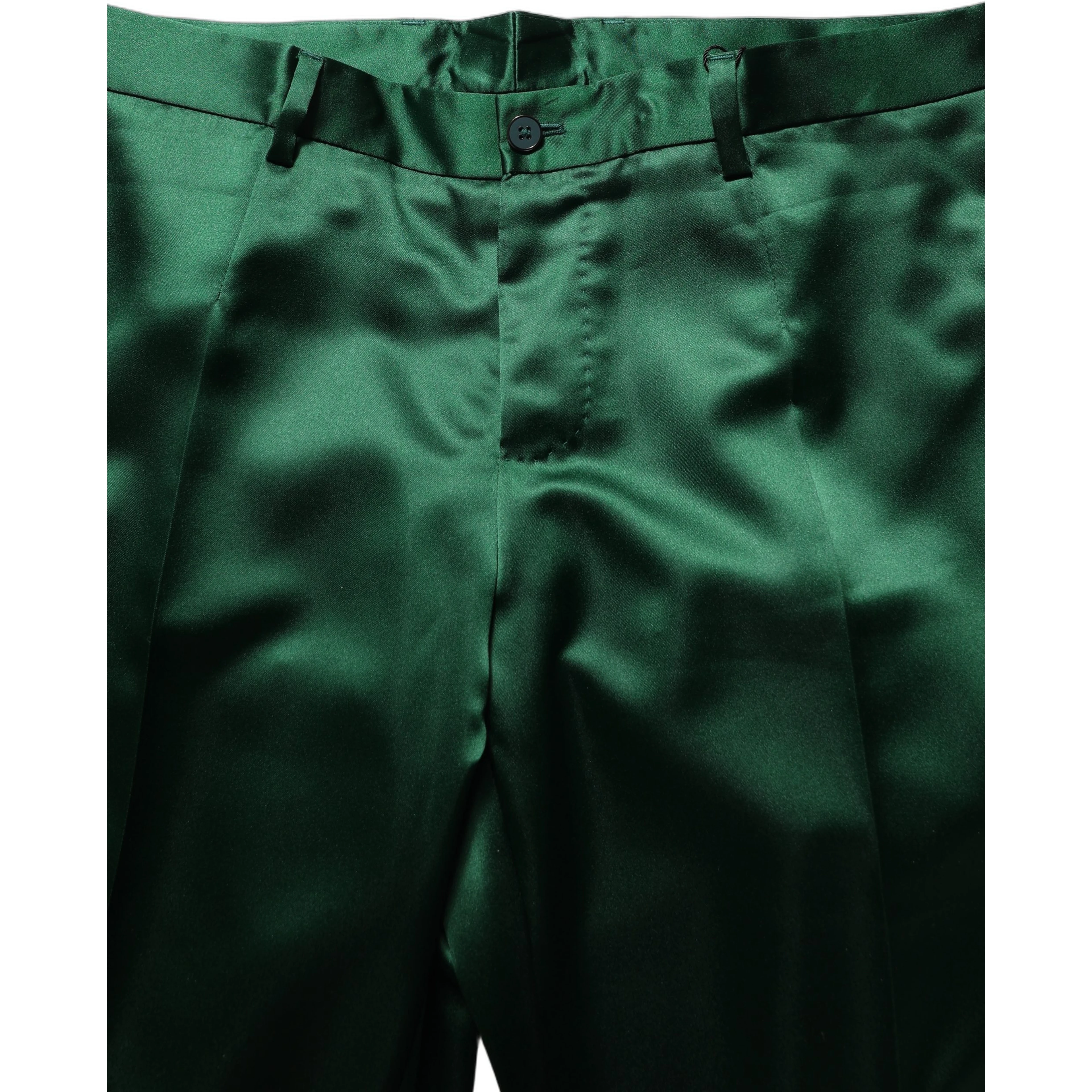 Dark Green Tapered Leg Dress Trouser Pants