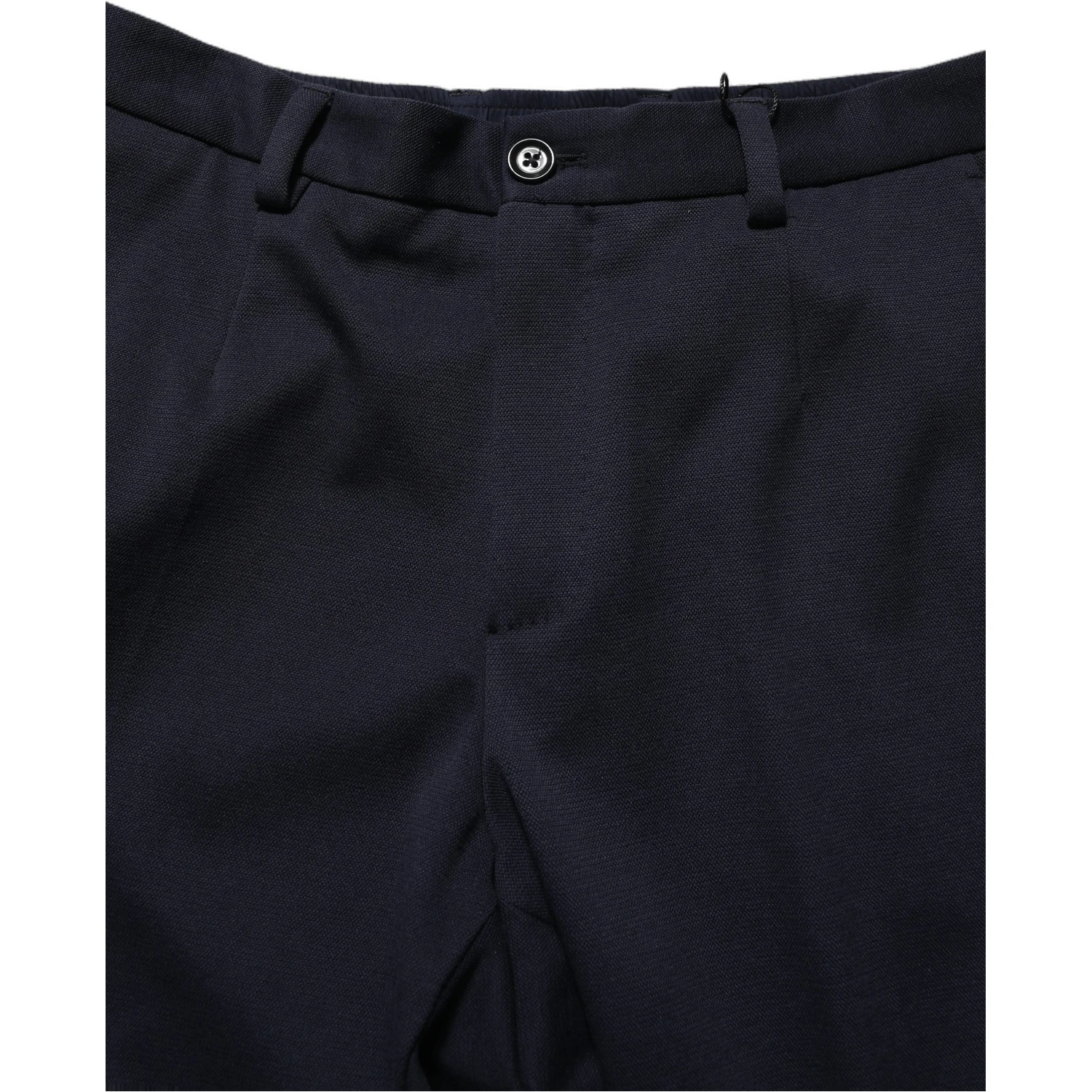 Black Cotton Tapered Leg Dress Trouser Pants