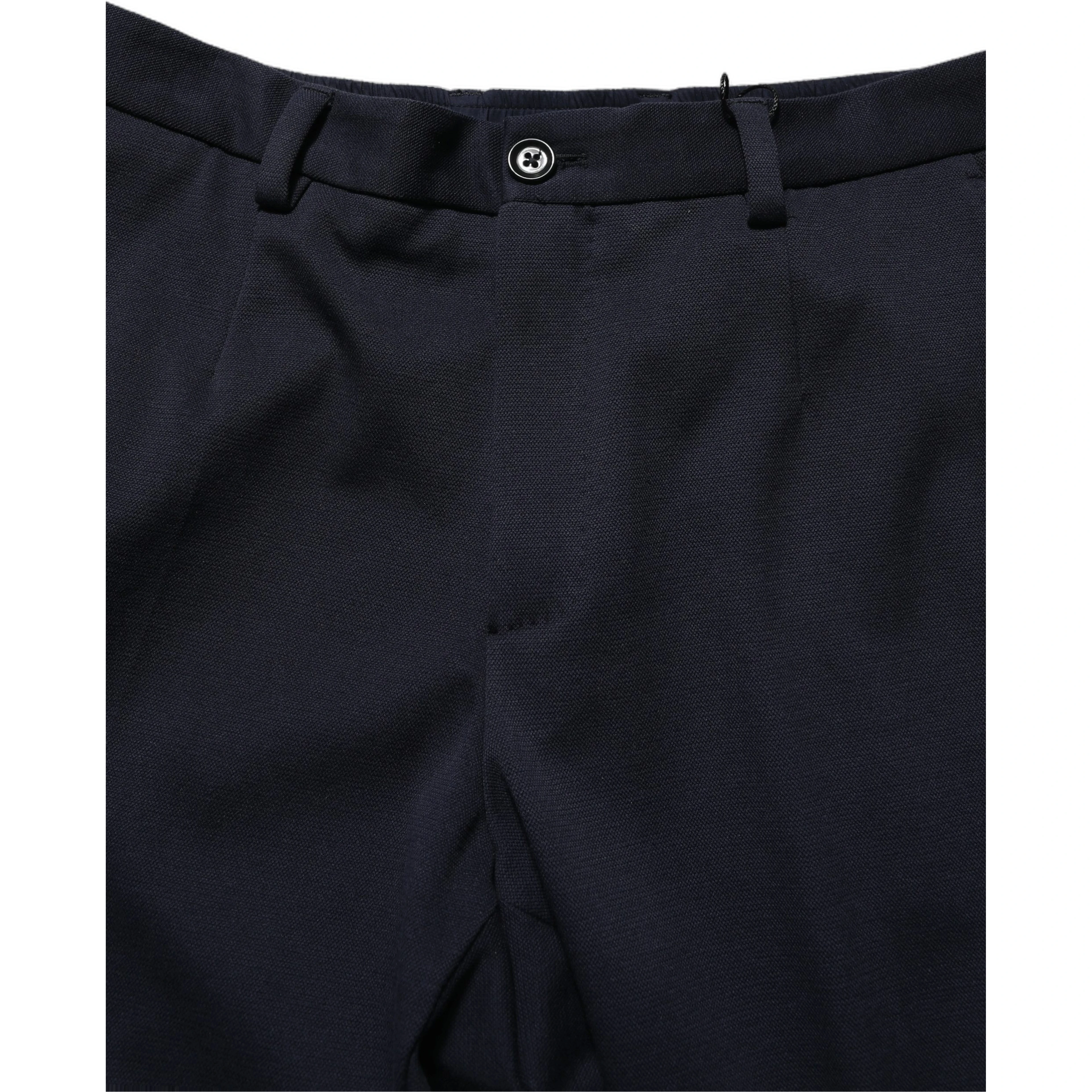 Black Cotton Tapered Leg Dress Trouser Pants