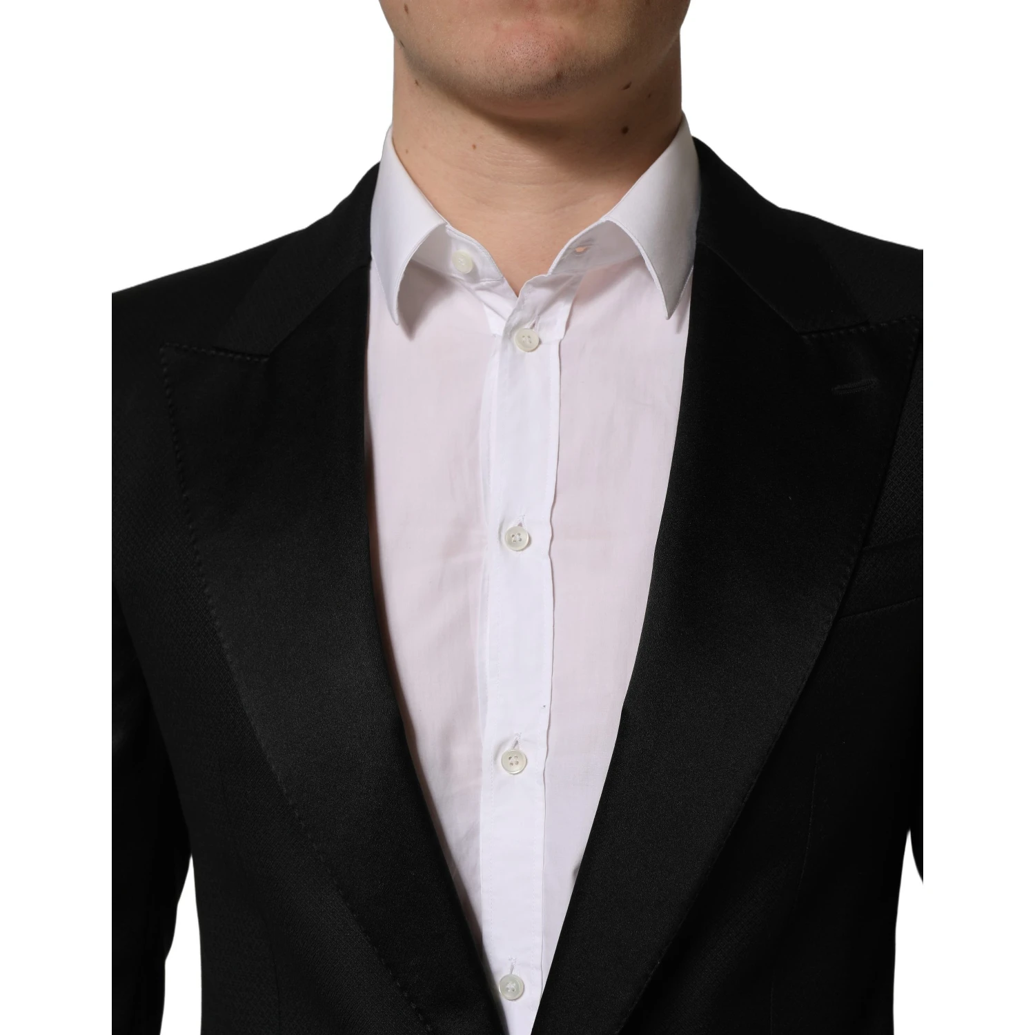 Black Wool Slim Fit Formal 2 Piece Men Suit
