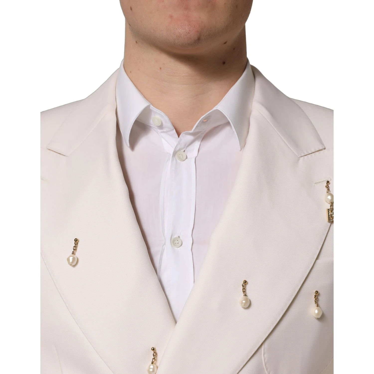 White Wool Slim Fit Formal 2 Piece Men Suit