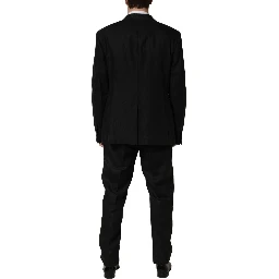 Black Linen Slim Fit Formal 2 Piece Suit