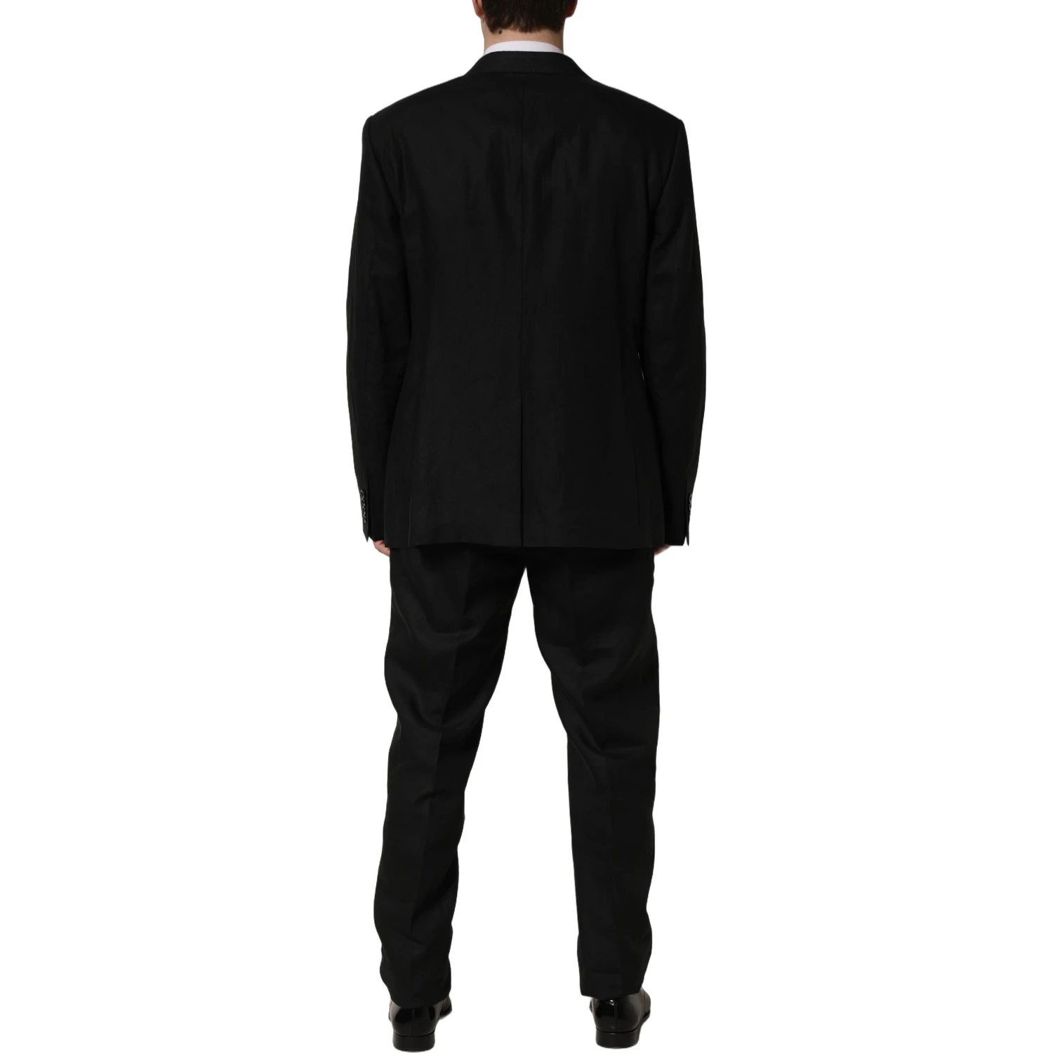 Black Linen Slim Fit Formal 2 Piece Suit