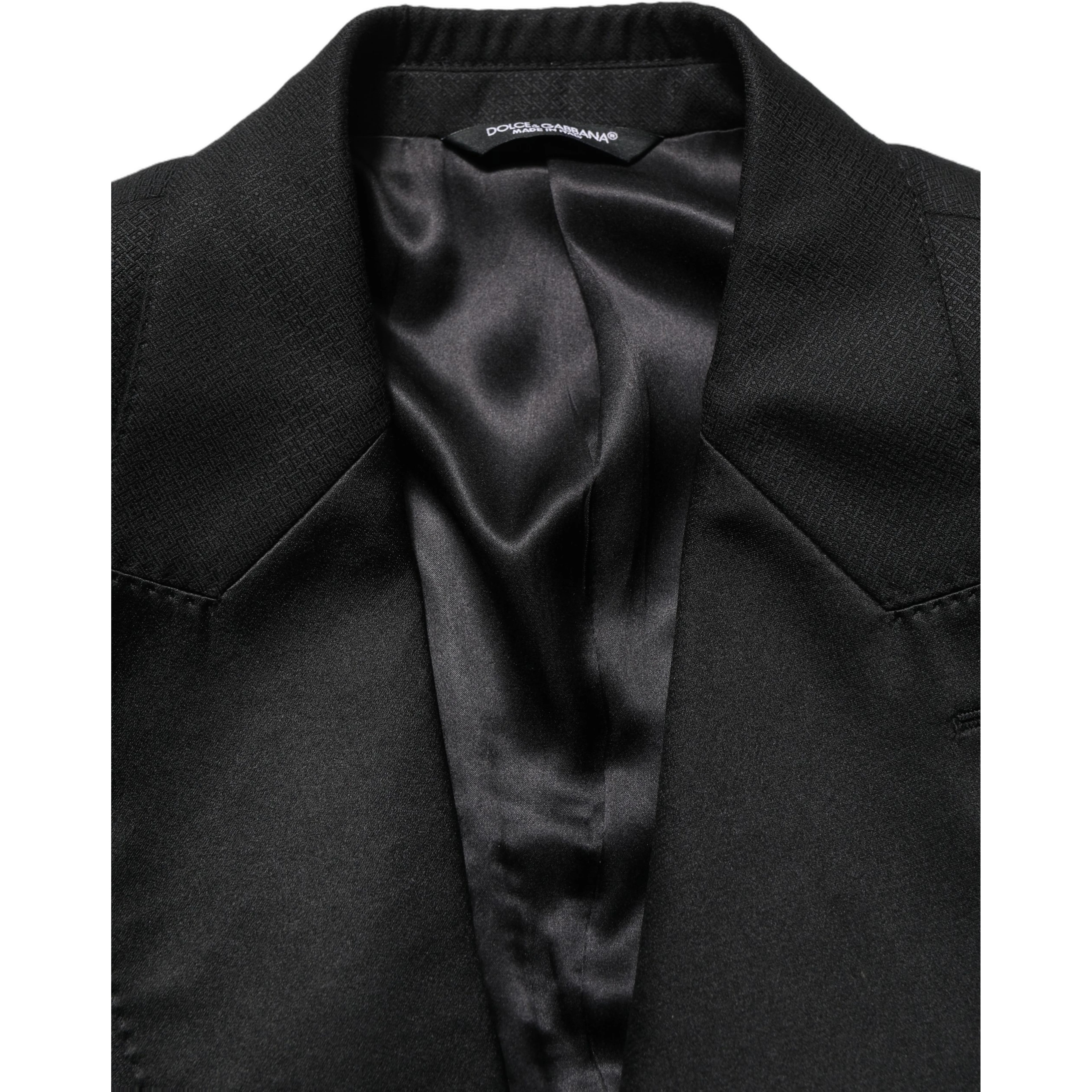 Black Wool Slim Fit Formal 2 Piece Men Suit