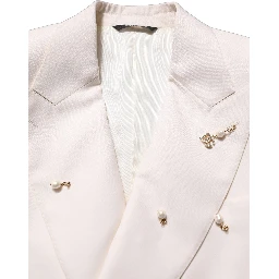 White Wool Slim Fit Formal 2 Piece Men Suit