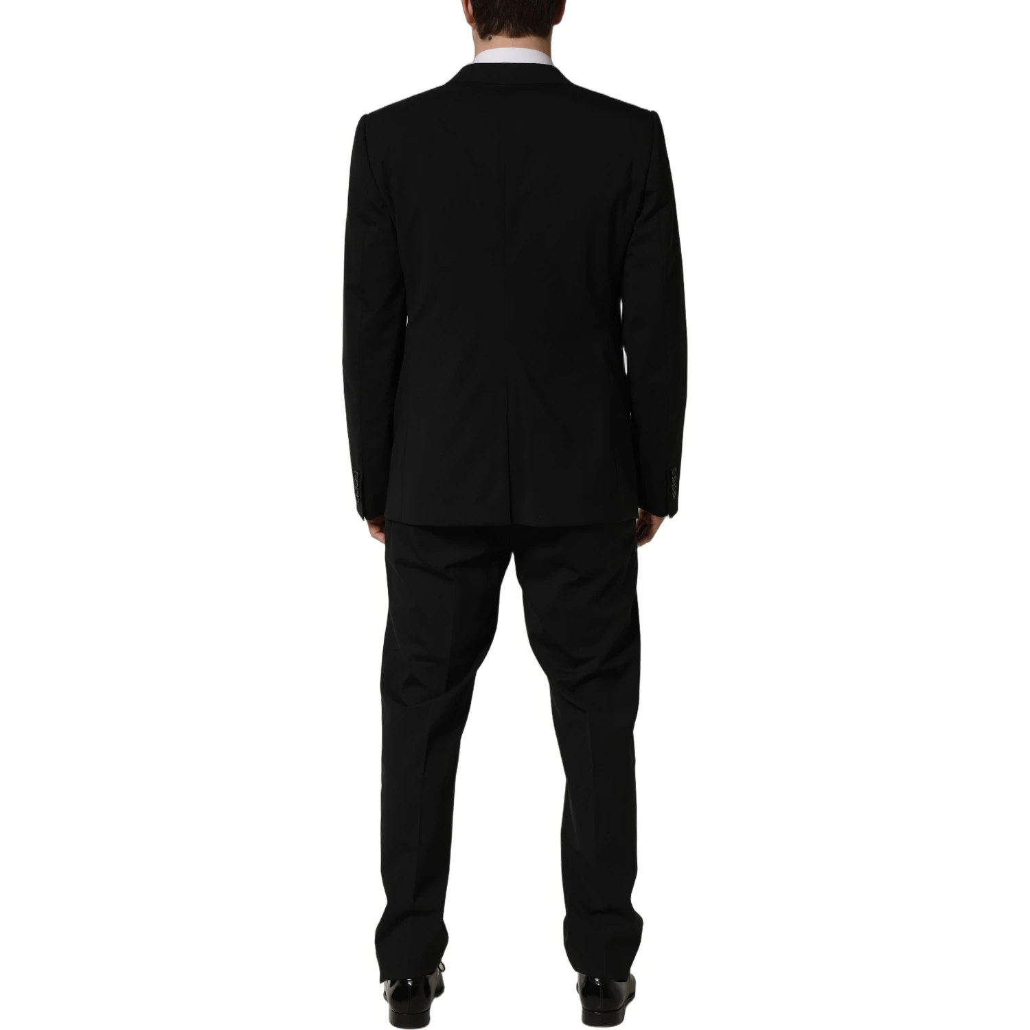 Black Wool Slim Fit Formal 3 Piece Men Suit