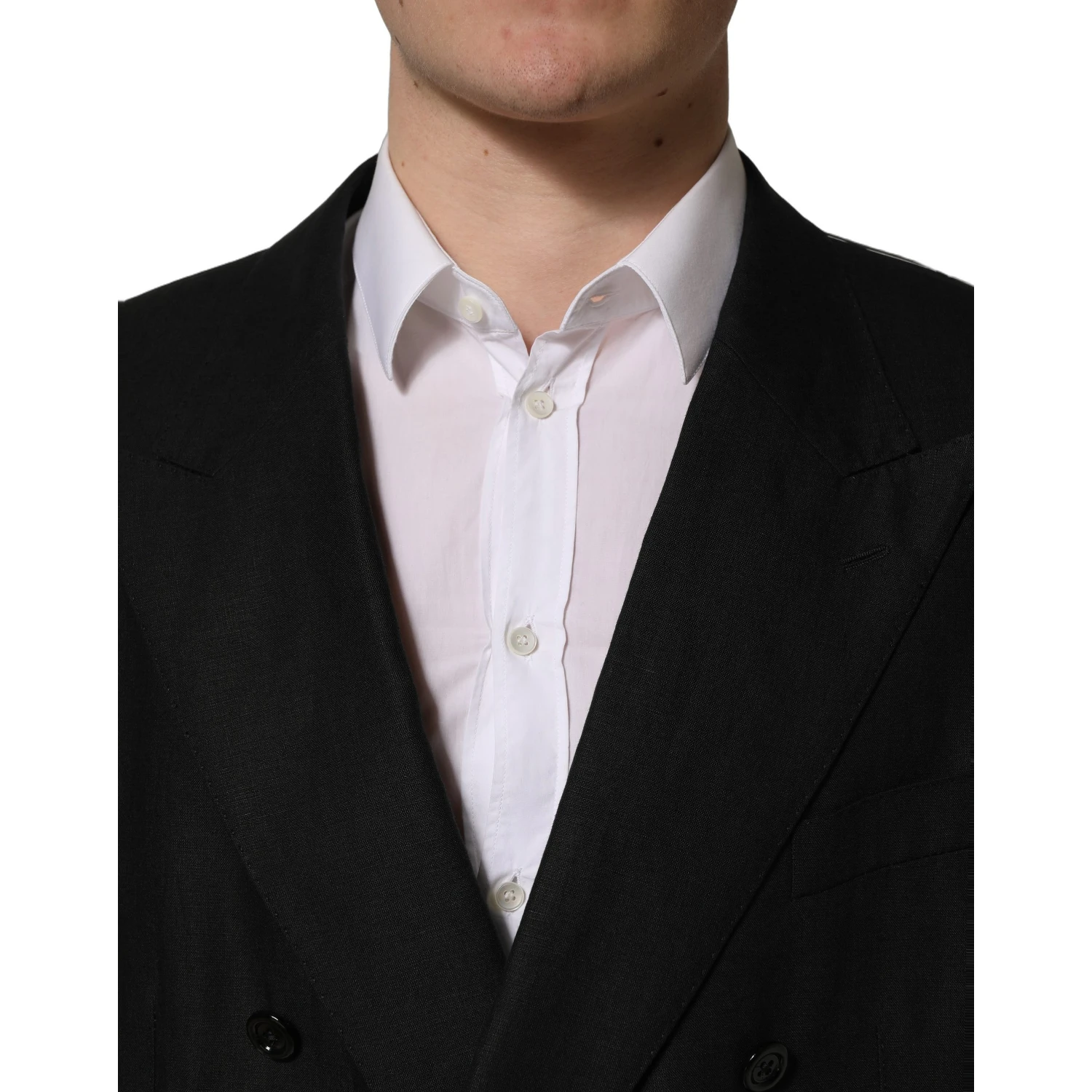 Black Linen Slim Fit Formal 2 Piece Suit
