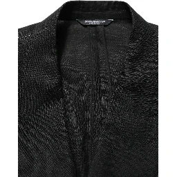 Black Linen Slim Fit Formal 2 Piece Suit