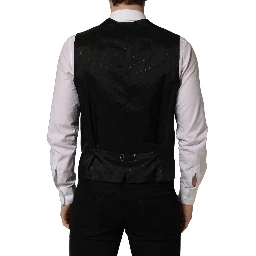 Black Single Breasted Men Waistcoat Vest