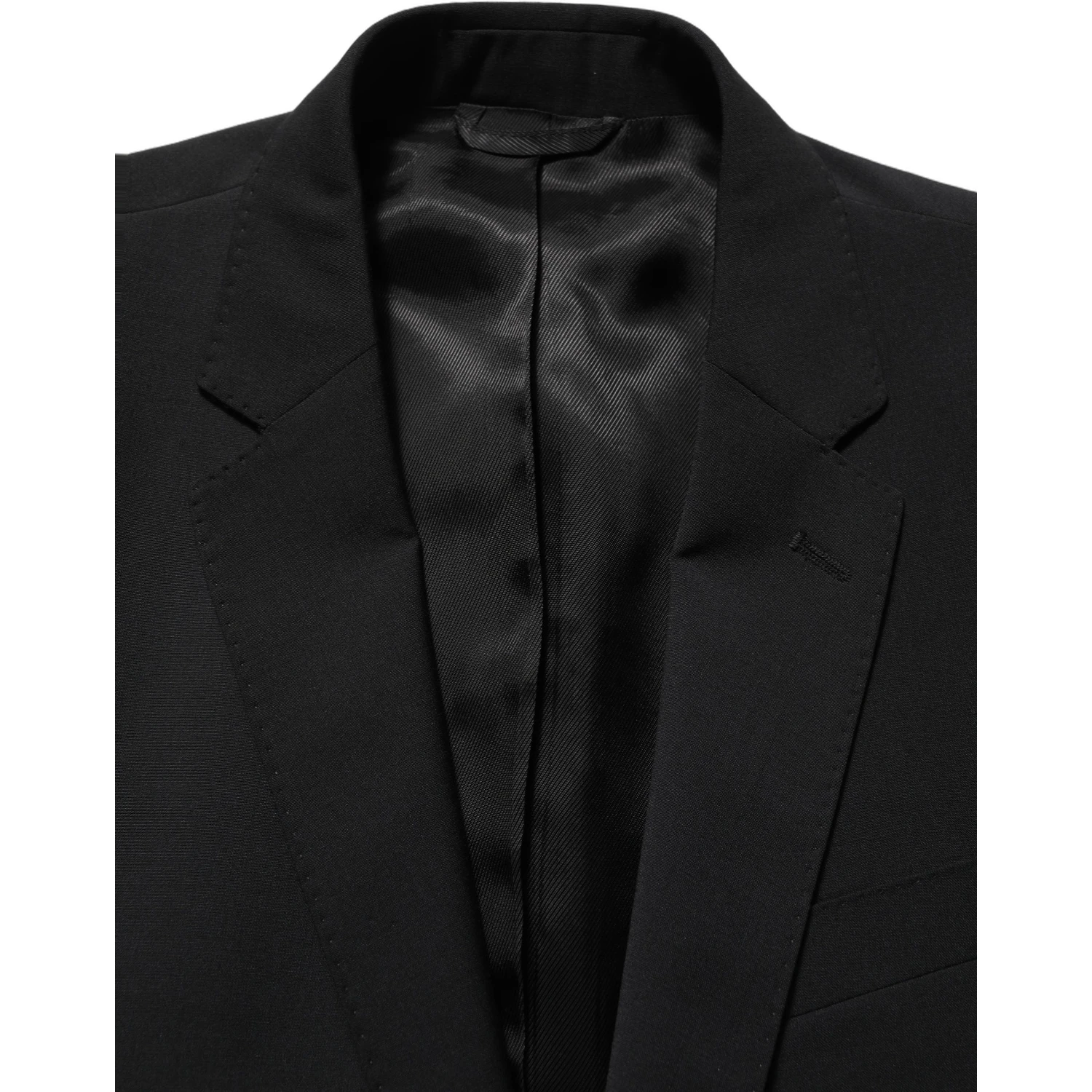 Black Wool Slim Fit Formal 2 Piece Men Suit