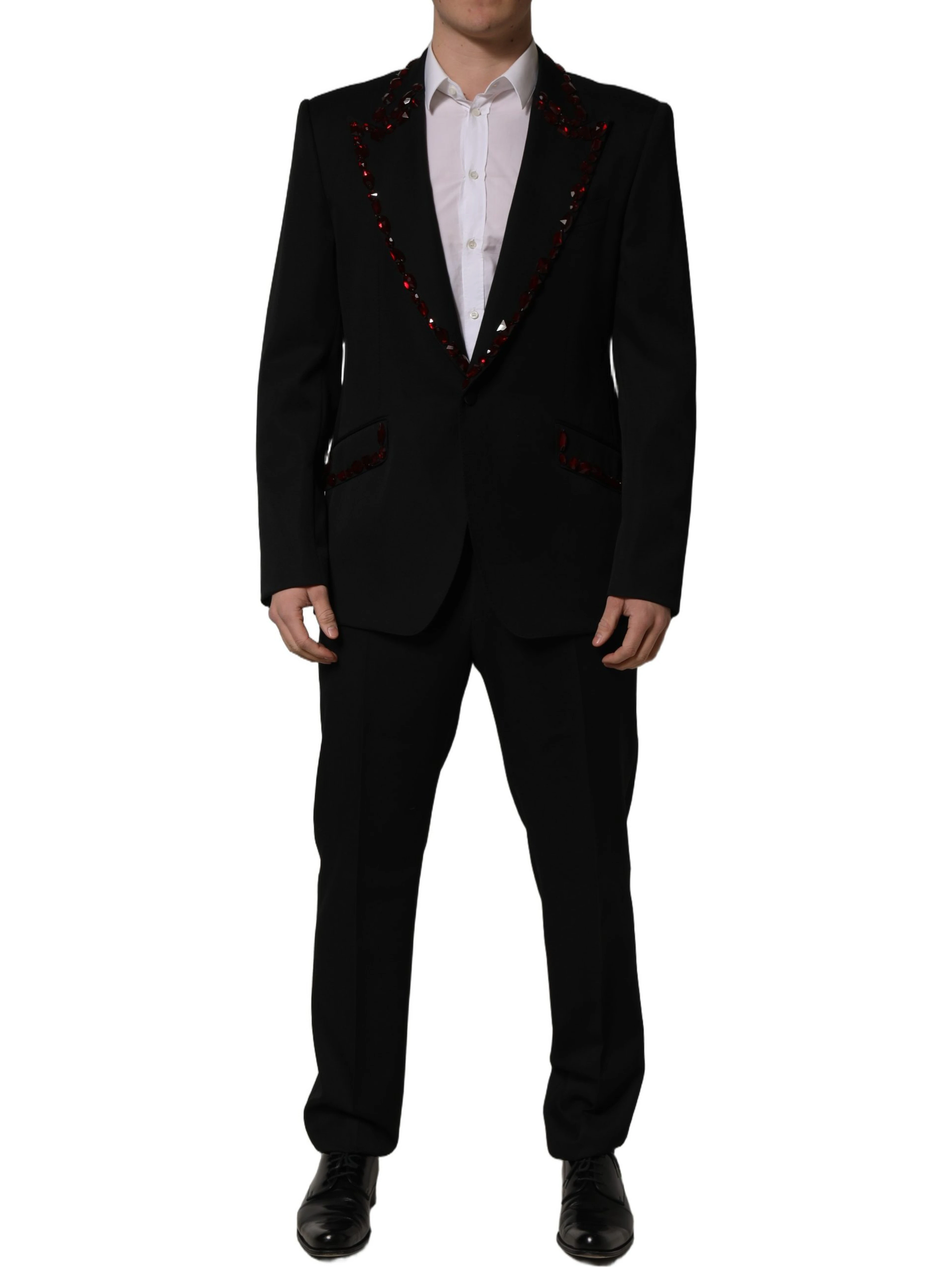 Black Crystal Embellished 2 Piece Suit