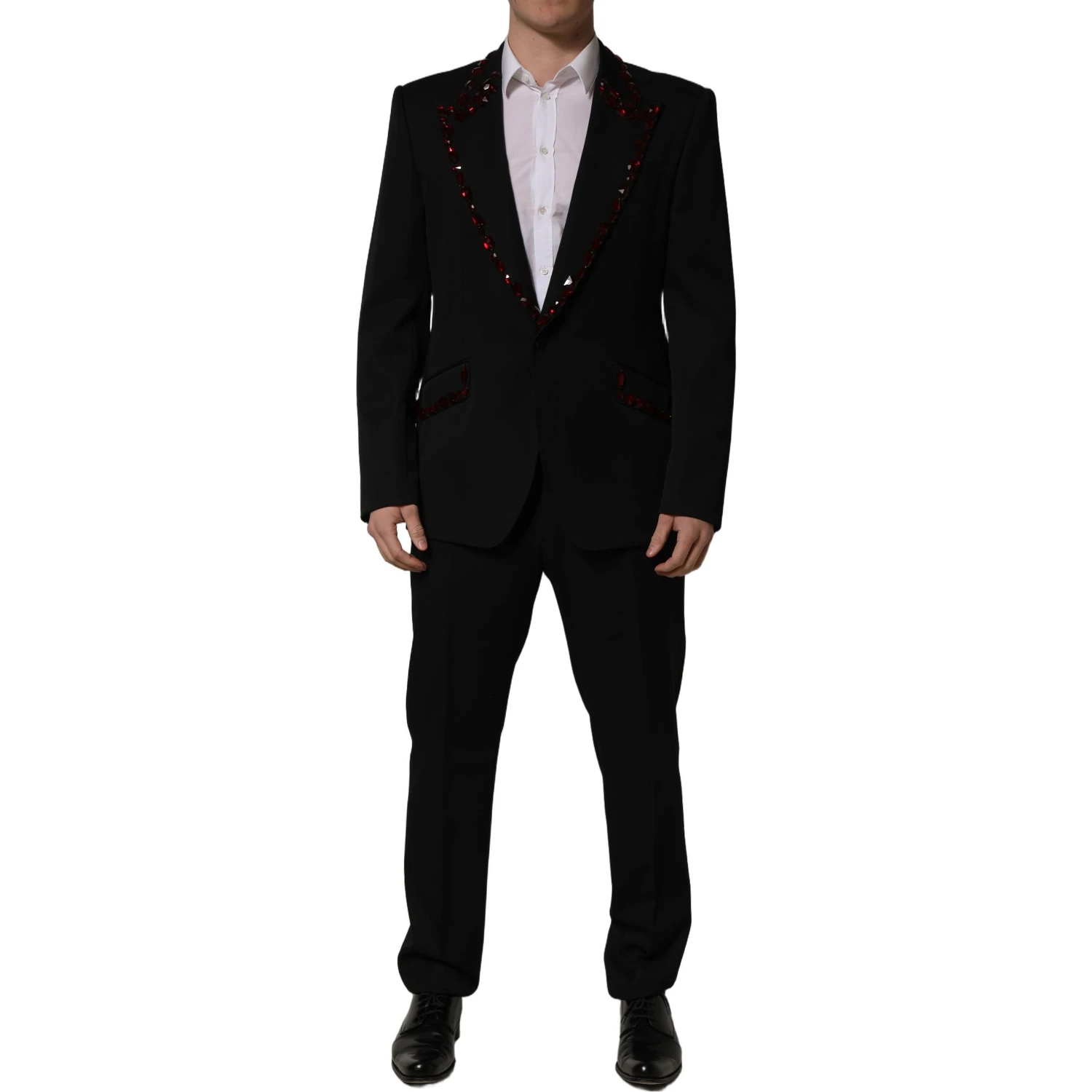 Black Crystal Embellished 2 Piece Suit