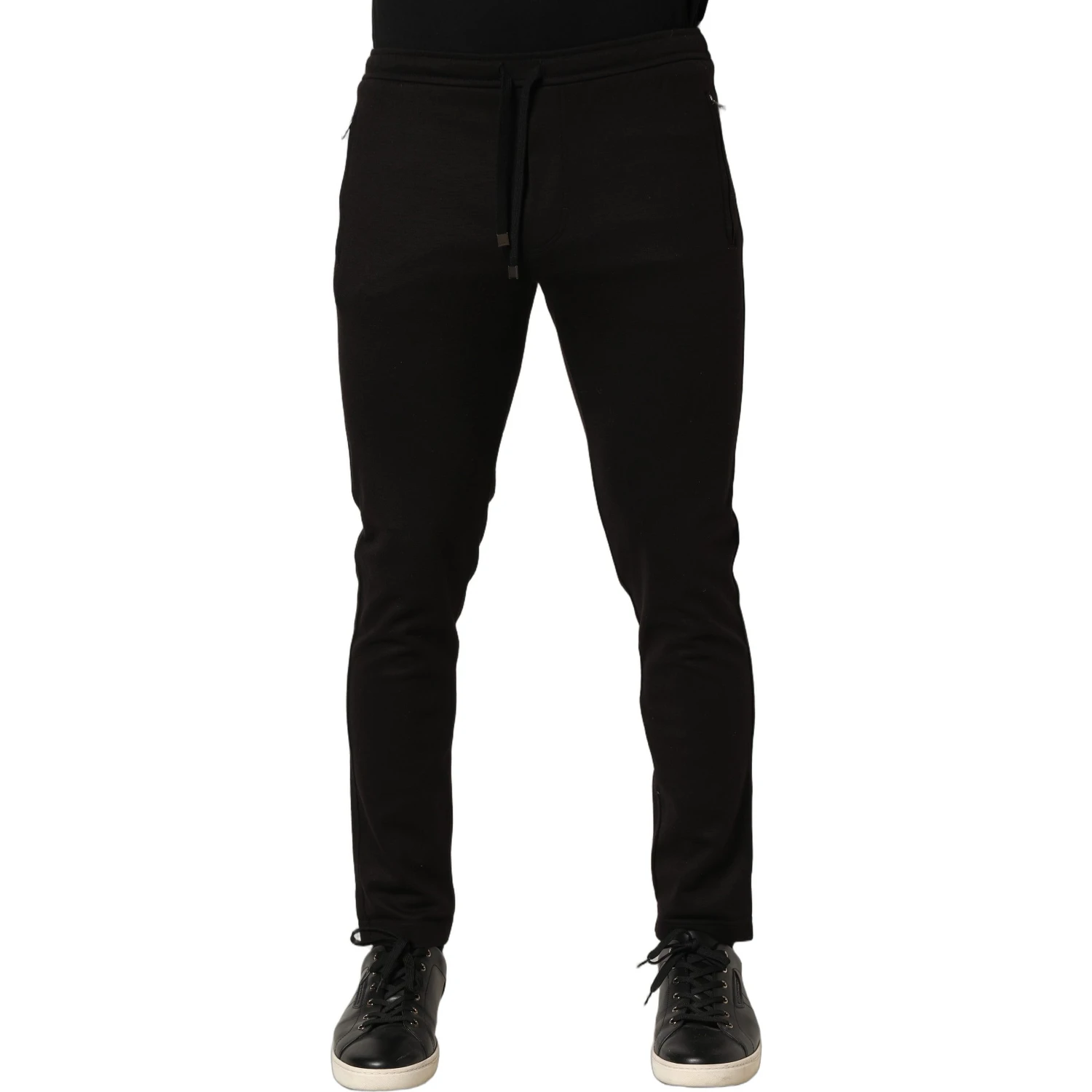 Black Wool Jogger Men Sweatpants Trouser Pants