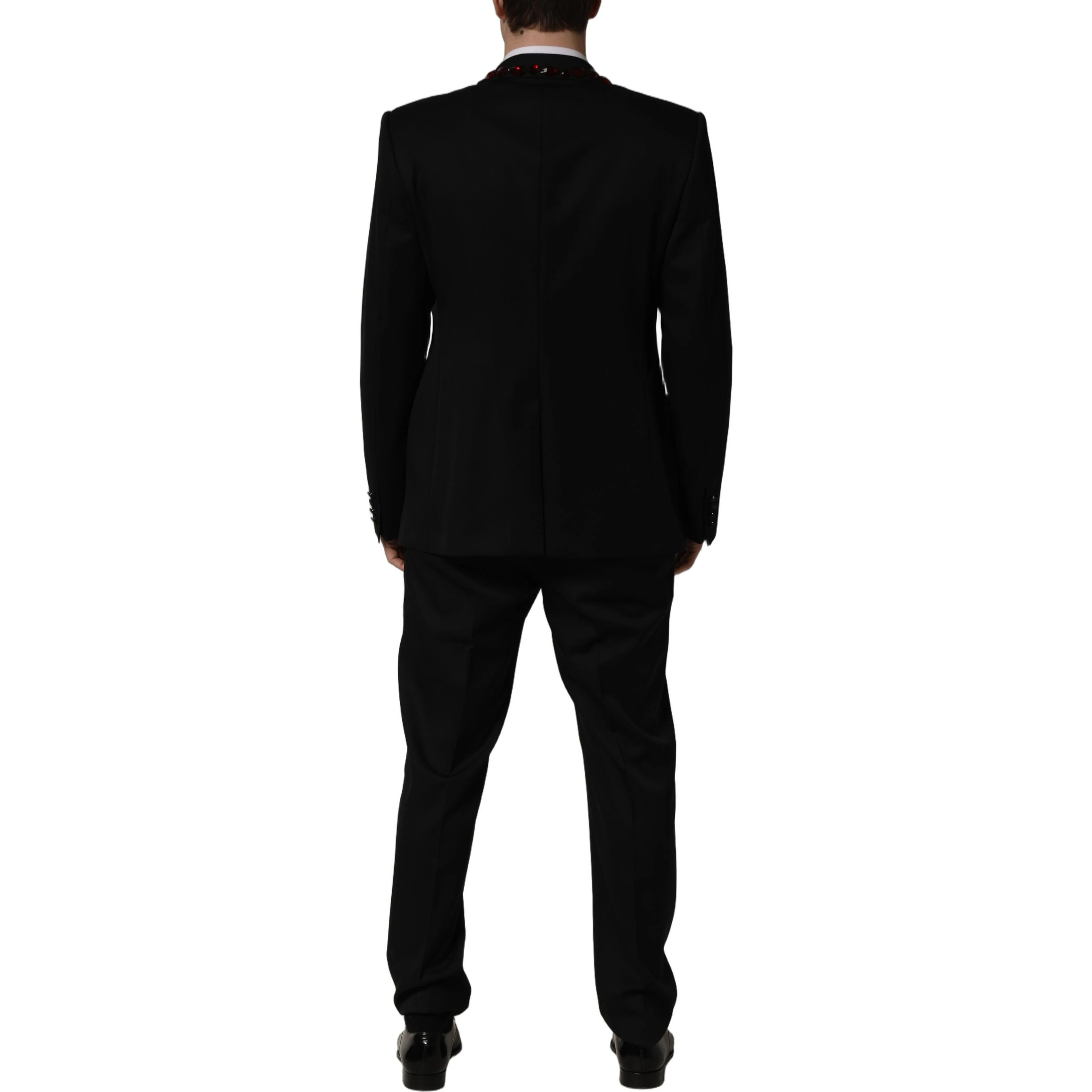 Black Crystal Embellished 2 Piece Suit