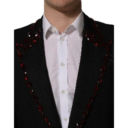 Black Crystal Embellished 2 Piece Suit