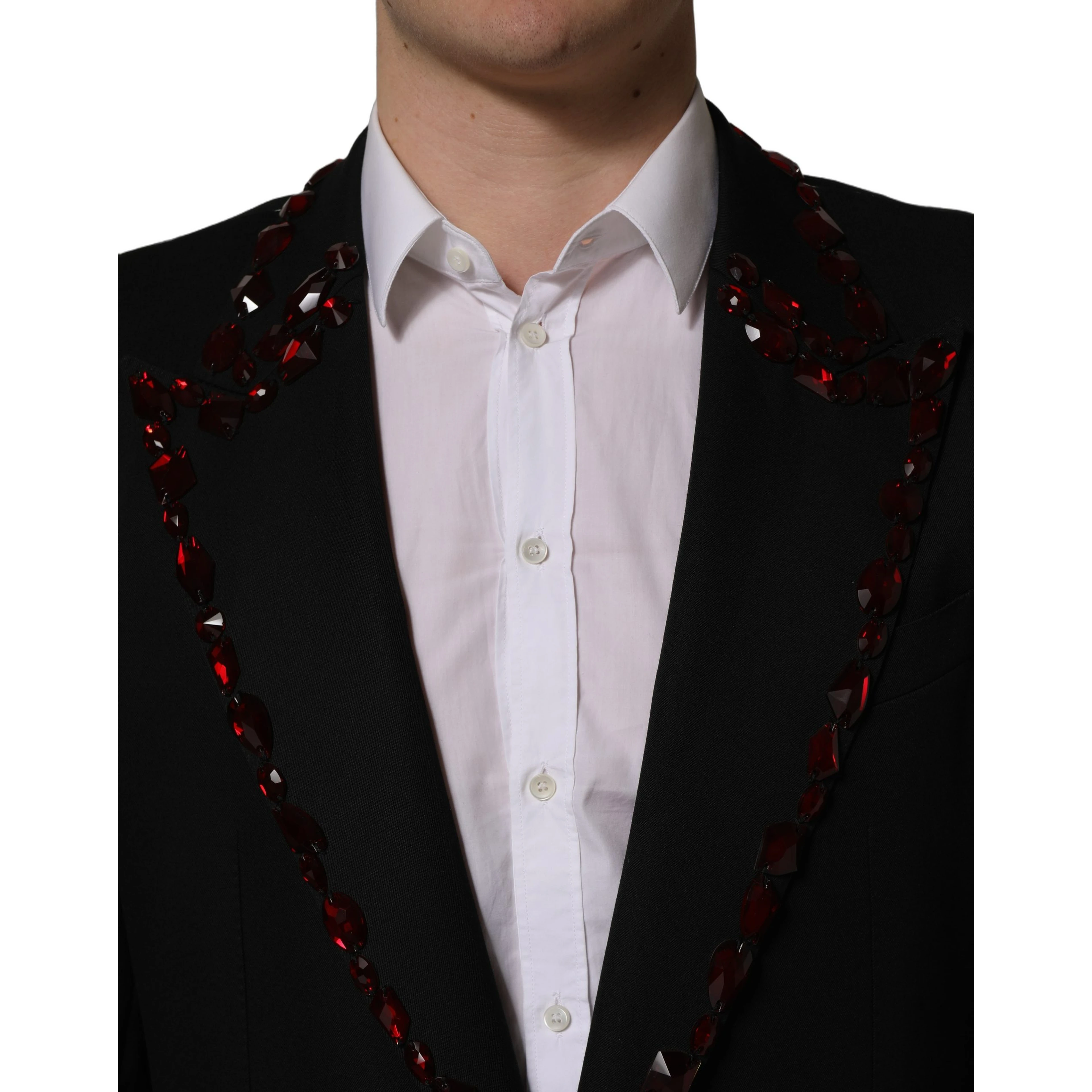 Black Crystal Embellished 2 Piece Suit