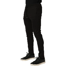 Black Wool Jogger Men Sweatpants Trouser Pants