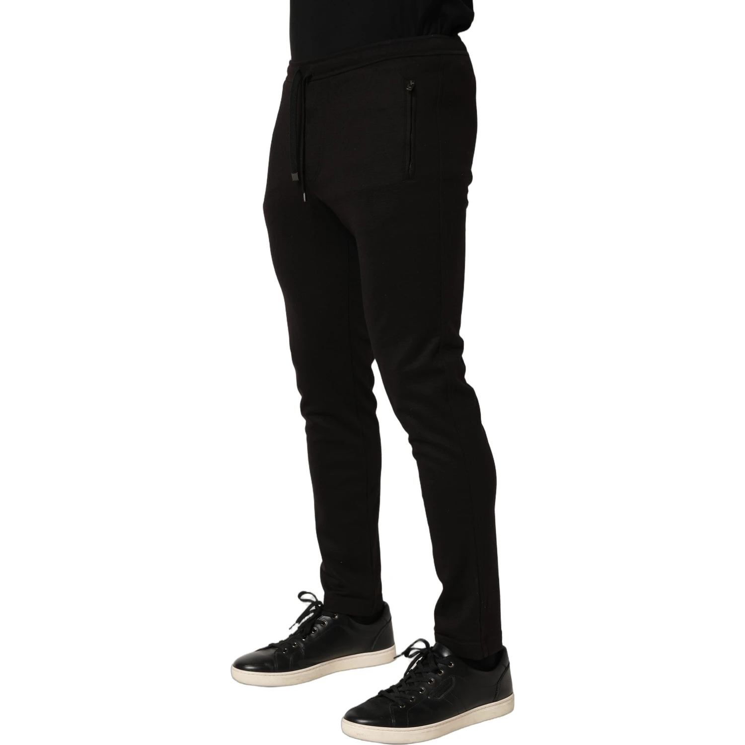 Black Wool Jogger Men Sweatpants Trouser Pants