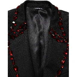 Black Crystal Embellished 2 Piece Suit