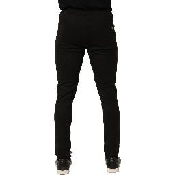 Black Wool Jogger Men Sweatpants Trouser Pants