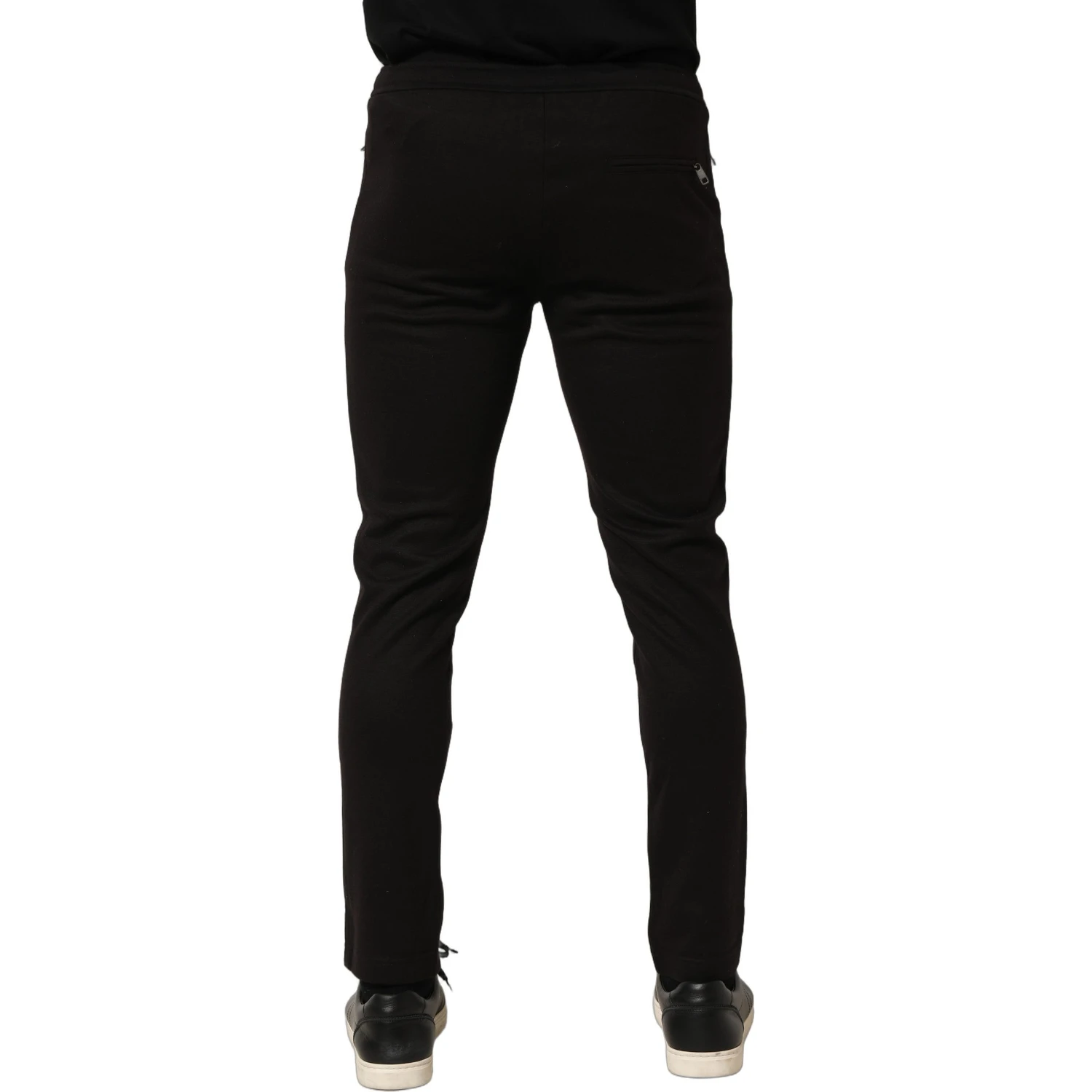 Black Wool Jogger Men Sweatpants Trouser Pants