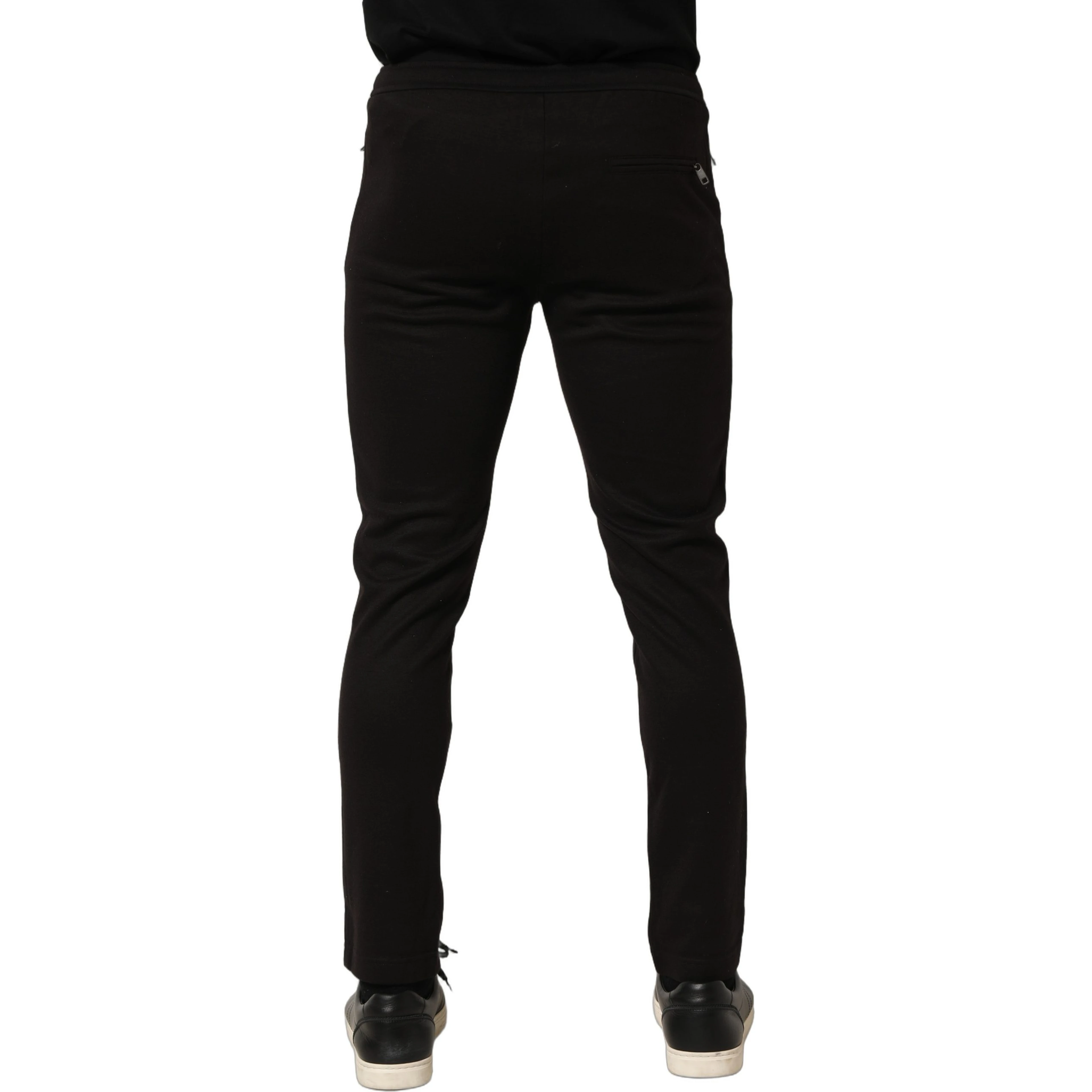 Black Wool Jogger Men Sweatpants Trouser Pants