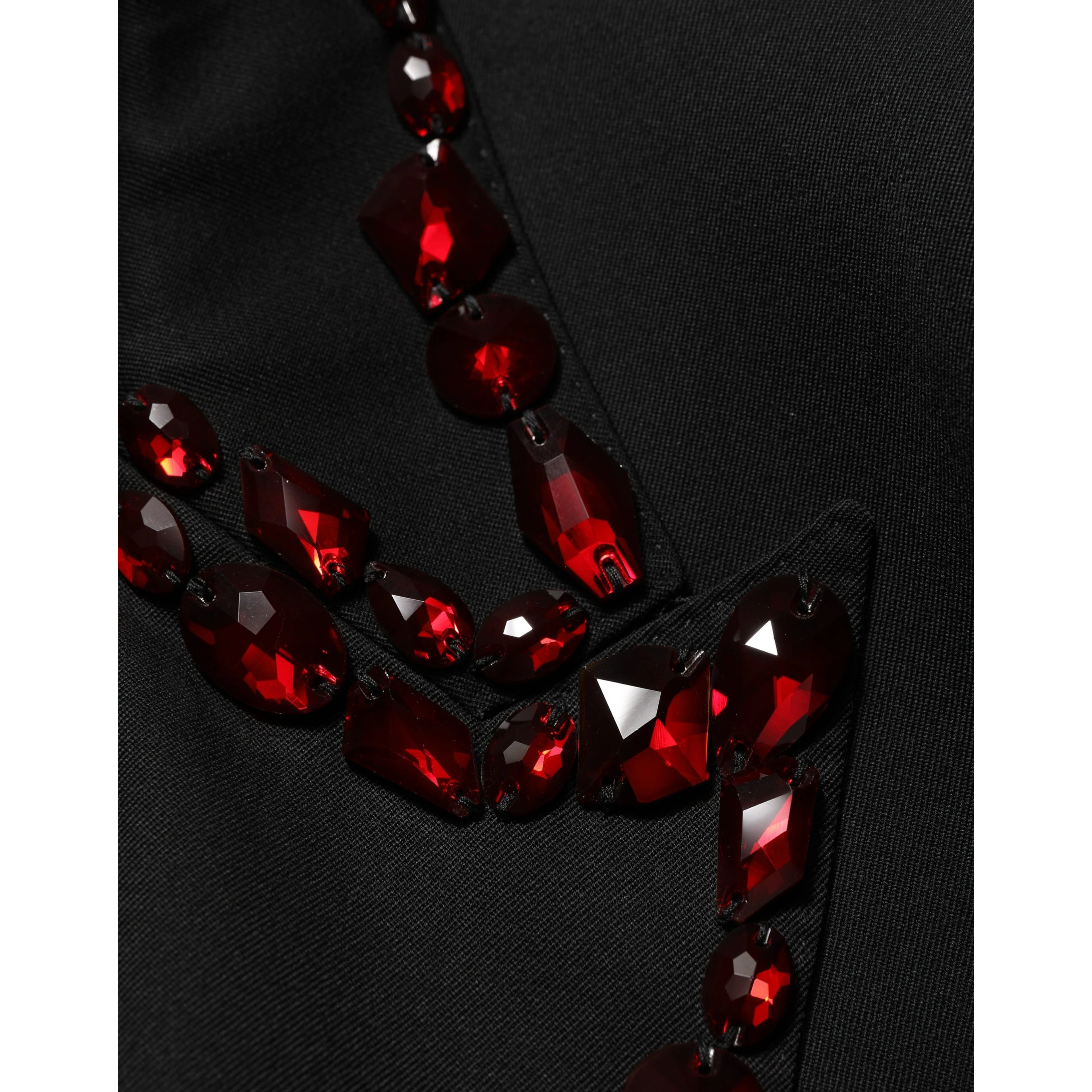 Black Crystal Embellished 2 Piece Suit
